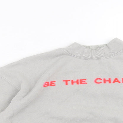 Primark Girls Grey   Pullover Sweatshirt Size 8-9 Years  - be the change