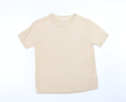 Womens UK Size 12 Marks and Spencer Beige Pullover Jumper