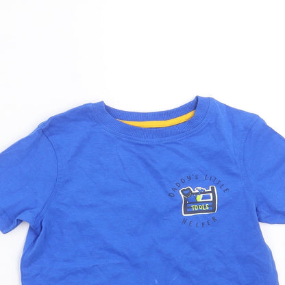 George Boys Blue   Basic T-Shirt Size 3-4 Years  - little helper