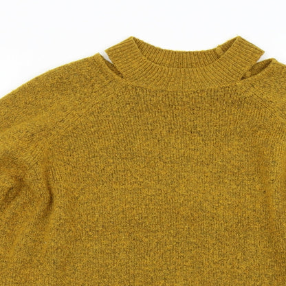 F&F Womens Yellow  Knit Pullover Jumper Size 12