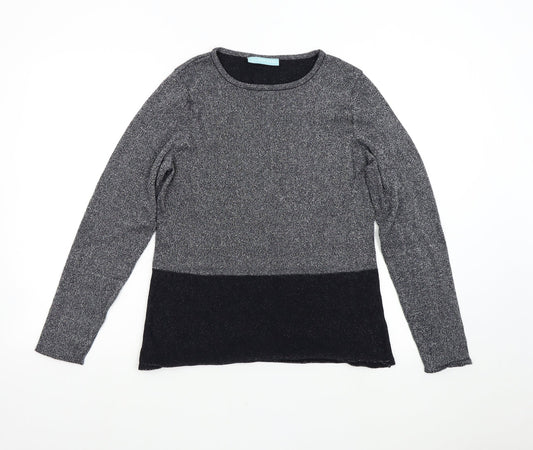 Avenue Womens Silver  Knit Pullover Jumper Size 12