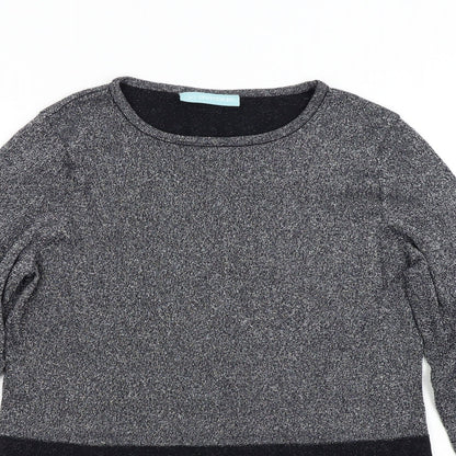 Avenue Womens Silver  Knit Pullover Jumper Size 12