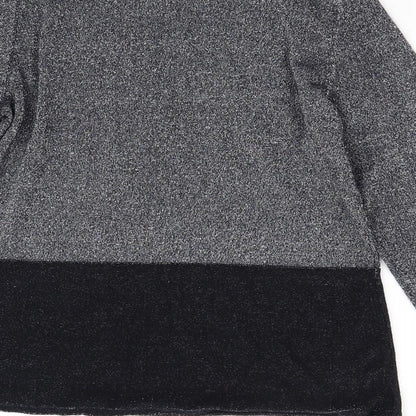 Avenue Womens Silver  Knit Pullover Jumper Size 12