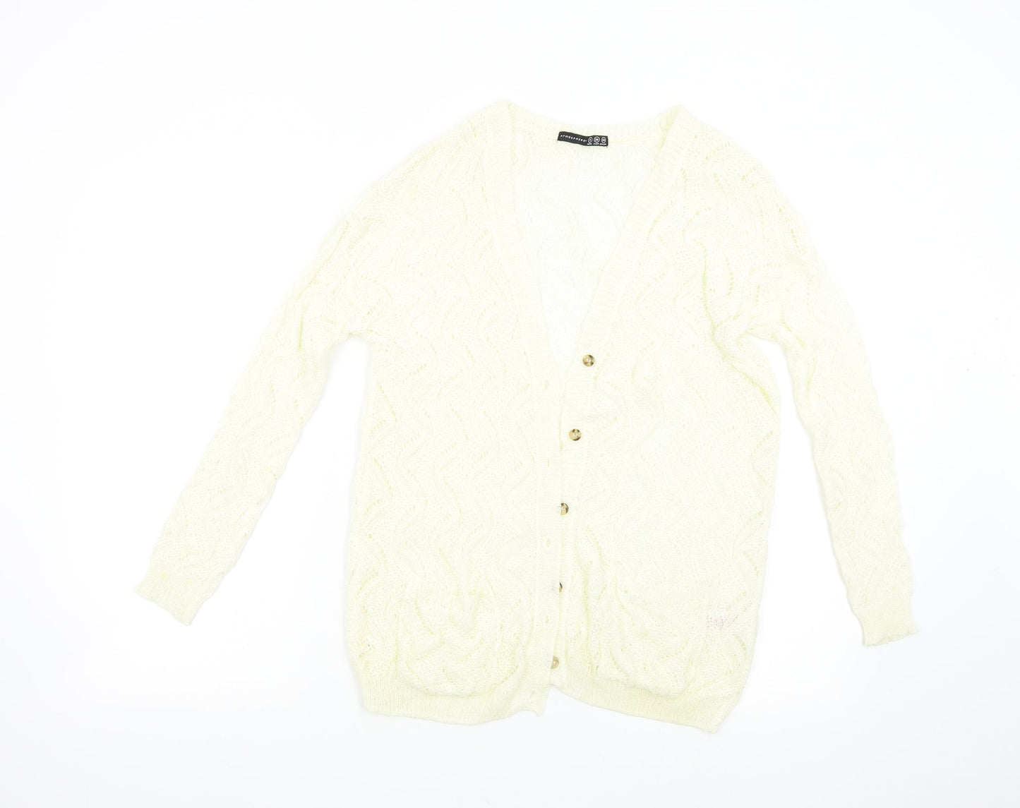 Primark Womens Ivory  Knit Cardigan Jumper Size 8