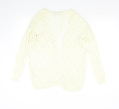 Primark Womens Ivory  Knit Cardigan Jumper Size 8