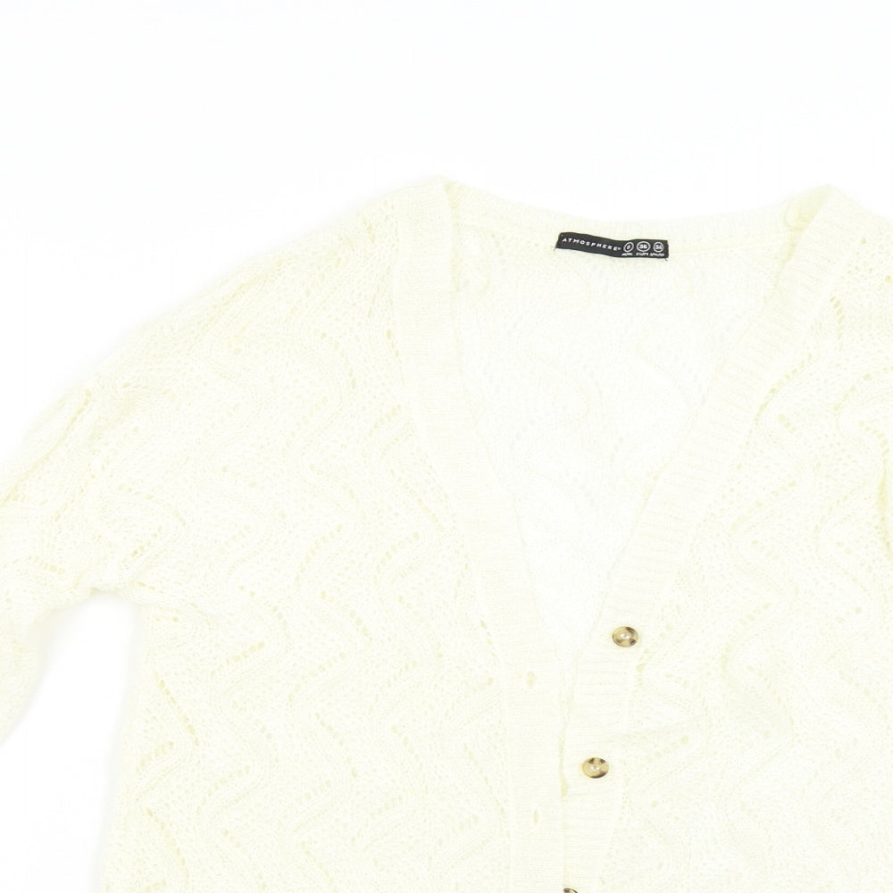 Primark Womens Ivory  Knit Cardigan Jumper Size 8