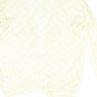 Primark Womens Ivory  Knit Cardigan Jumper Size 8