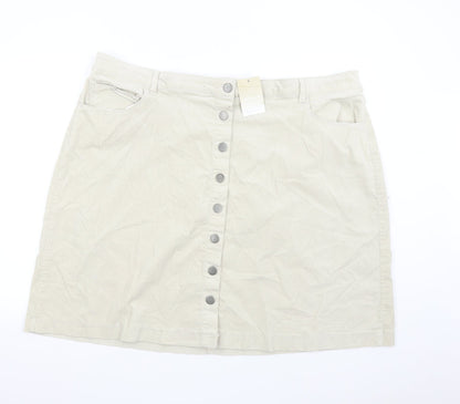 Anthology Womens Beige  Corduroy Mini Skirt Size 30