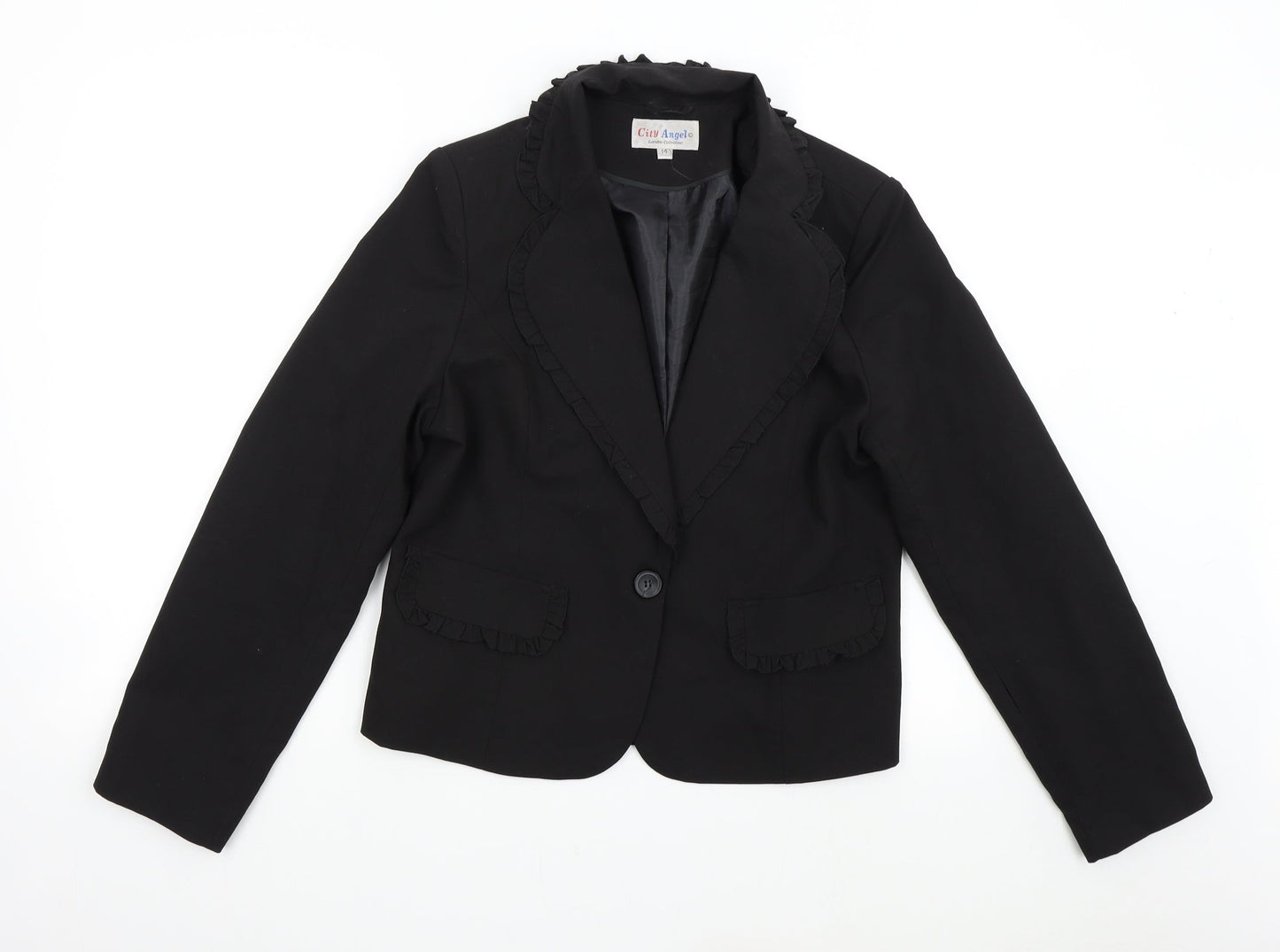 City Angel Womens Black   Jacket Suit Jacket Size 14