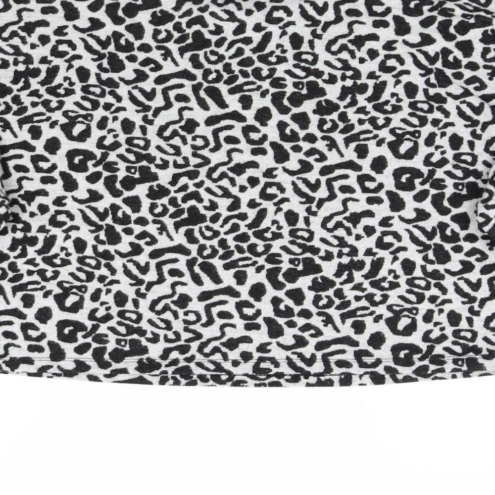 George Womens Grey Animal Print  Pullover Jumper Size S