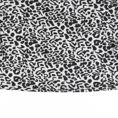 George Womens Grey Animal Print  Pullover Jumper Size S