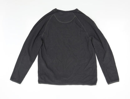 Crane Mens Grey  Fleece Pullover Jumper Size M