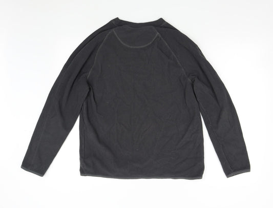 Crane Mens Grey  Fleece Pullover Jumper Size M