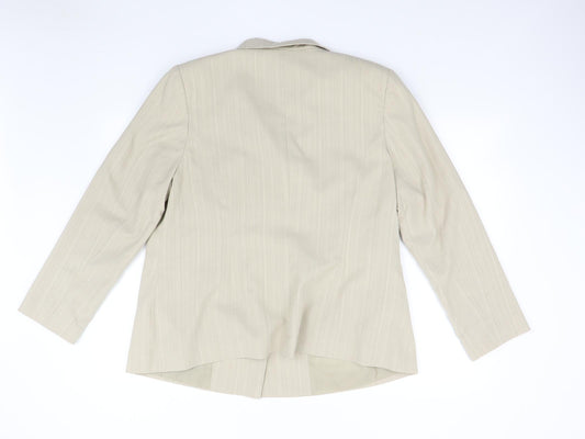 BM Collection Womens Beige   Jacket Suit Jacket Size 20