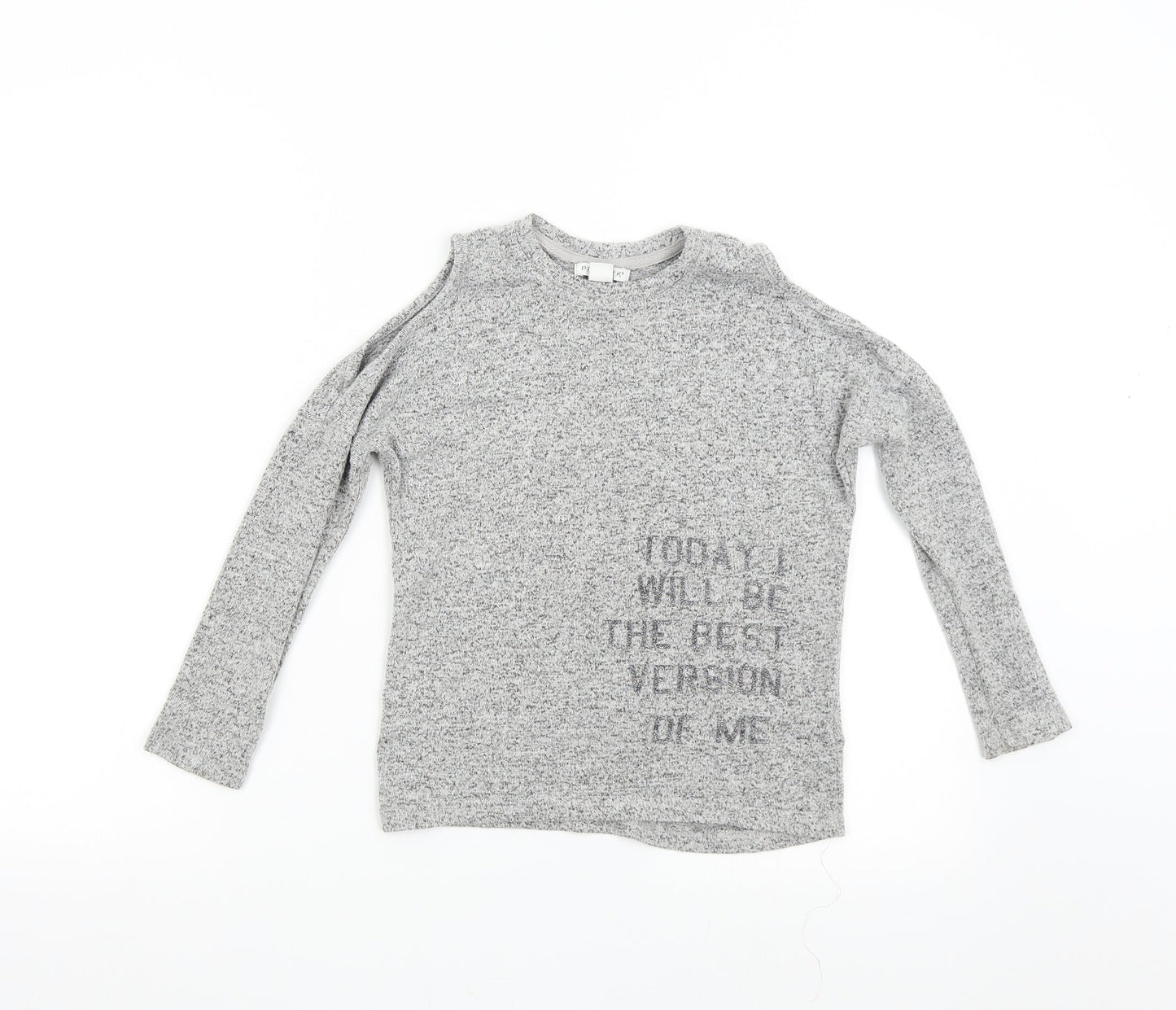 Primark Girls Grey   Pullover Jumper Size 8-9 Years