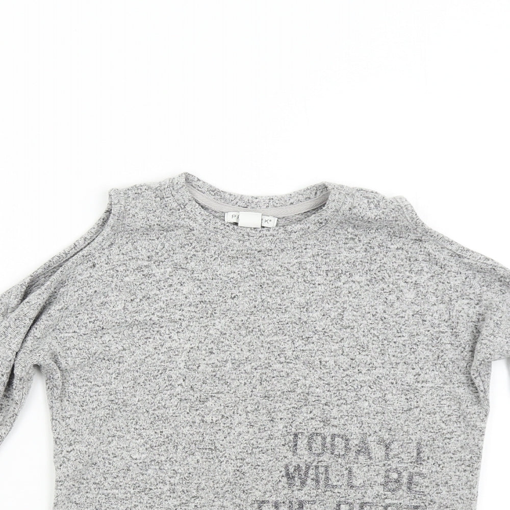 Primark Girls Grey   Pullover Jumper Size 8-9 Years