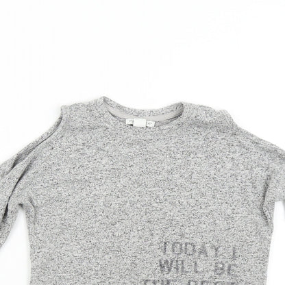 Primark Girls Grey   Pullover Jumper Size 8-9 Years