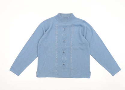 Womens UK Size M Ann Marie Blue Pullover Jumper