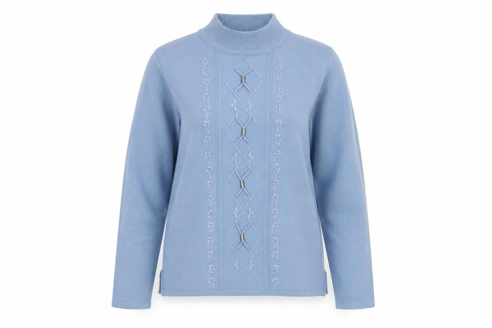 Womens UK Size M Ann Marie Blue Pullover Jumper