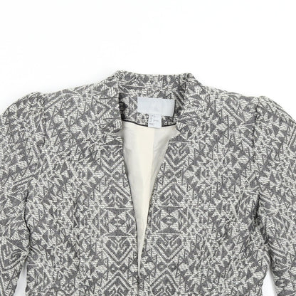 Womens UK Size 8 H&M Regular Grey Blazer
