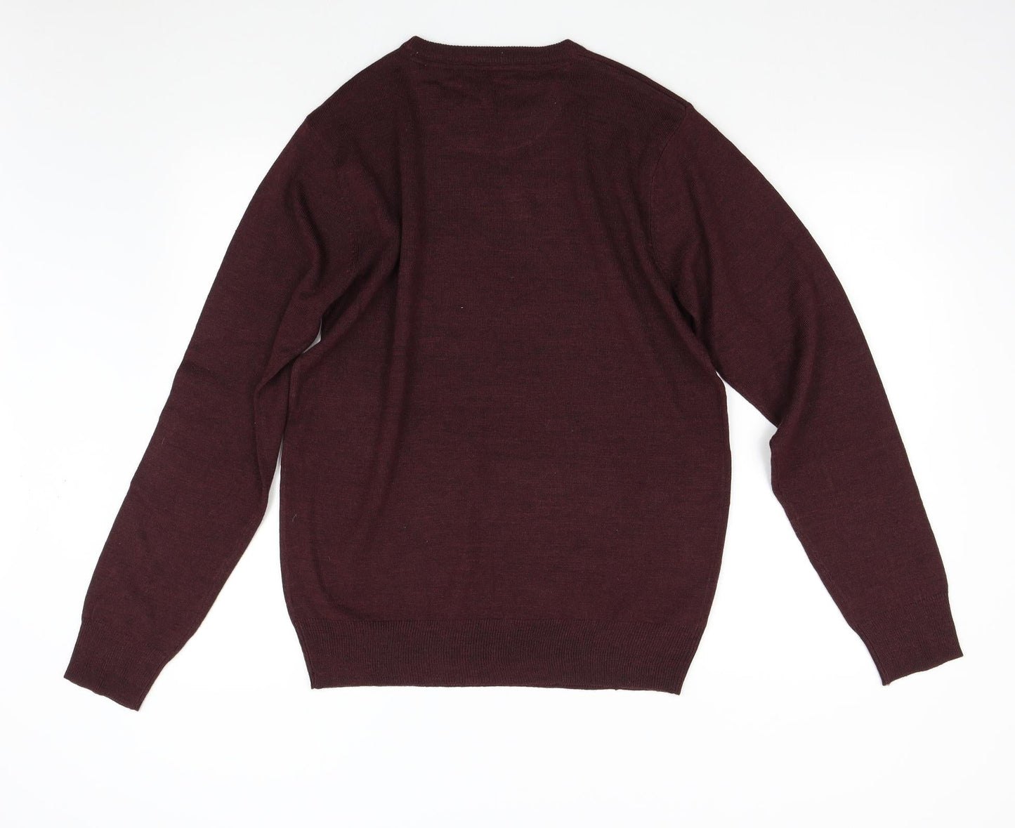 Brave Soul Mens Red  Knit Pullover Jumper Size L