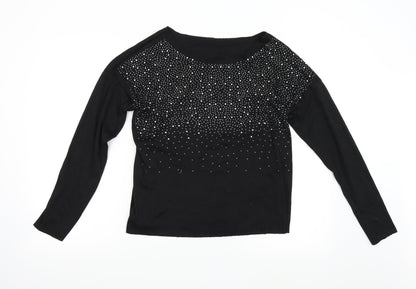 Womens UK Size XL Preworn Black Pullover Jumper