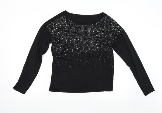 Womens UK Size XL Preworn Black Pullover Jumper