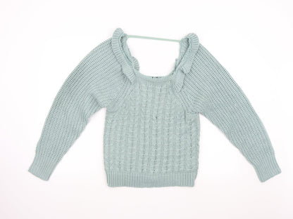 Boohoo Womens Grey  Knit Pullover Jumper Size S