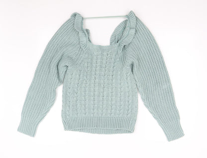 Boohoo Womens Grey  Knit Pullover Jumper Size S