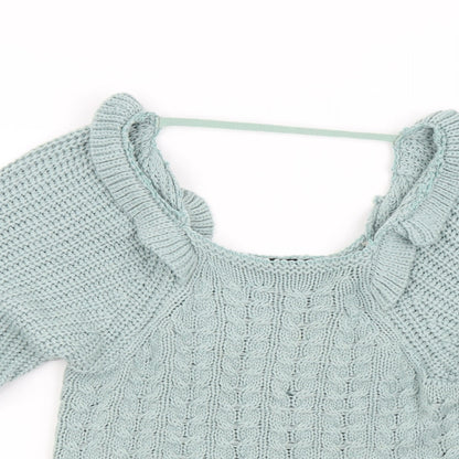 Boohoo Womens Grey  Knit Pullover Jumper Size S