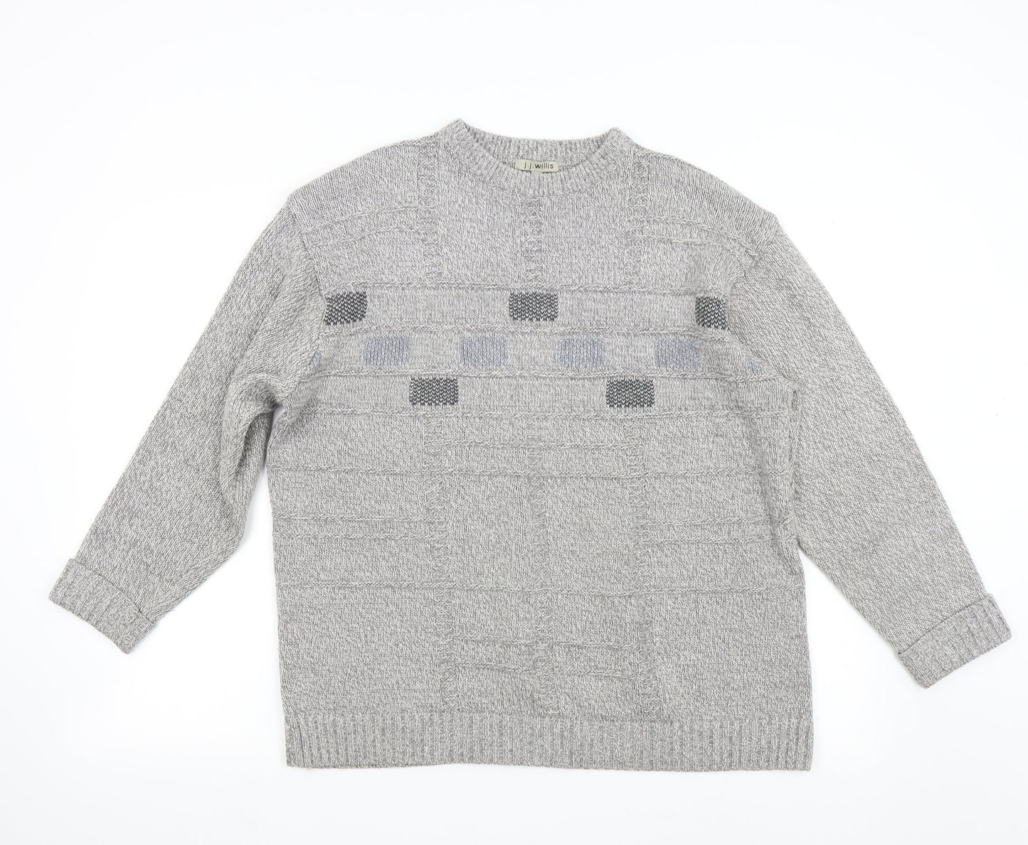JJ Willis Mens Grey   Pullover Jumper Size M