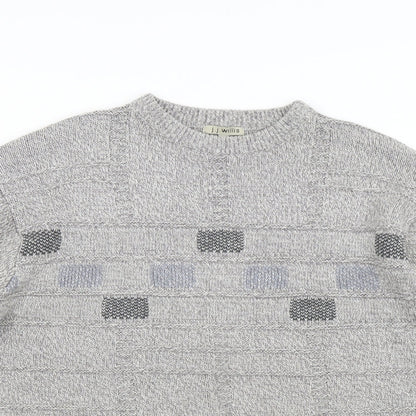 JJ Willis Mens Grey   Pullover Jumper Size M
