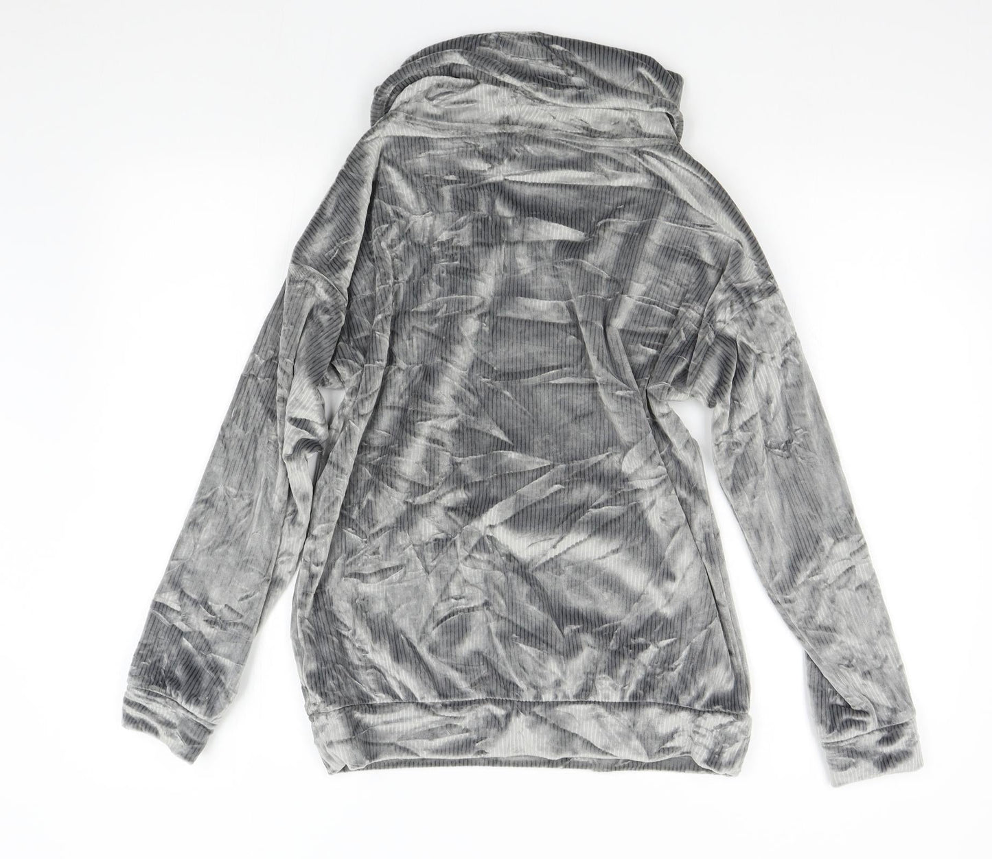 Nutmeg Womens Grey  Velour Pullover Jumper Size 8