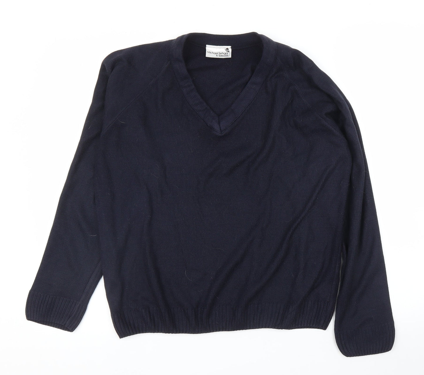 Michael Seghal Mens Blue   Pullover Jumper Size M
