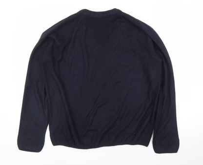 Michael Seghal Mens Blue   Pullover Jumper Size M