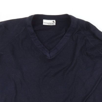 Michael Seghal Mens Blue   Pullover Jumper Size M