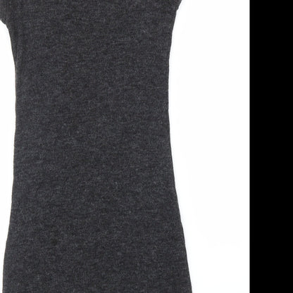 Select Womens Grey Floral  A-Line  Size 8