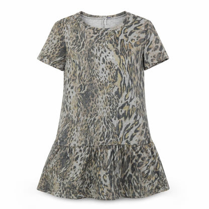 Zara Womens Grey Animal Print  A-Line  Size M  - Leopard print