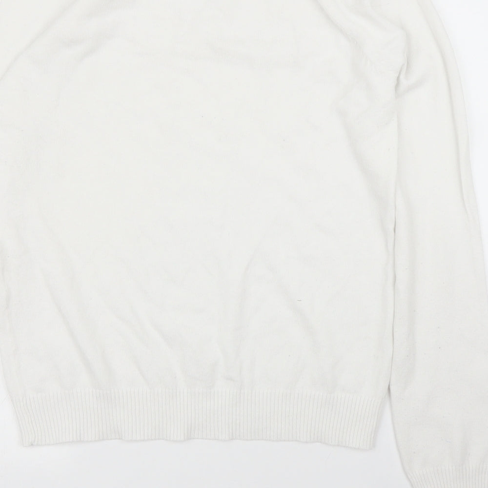 Womens UK Size L Preworn White Pullover Jumper