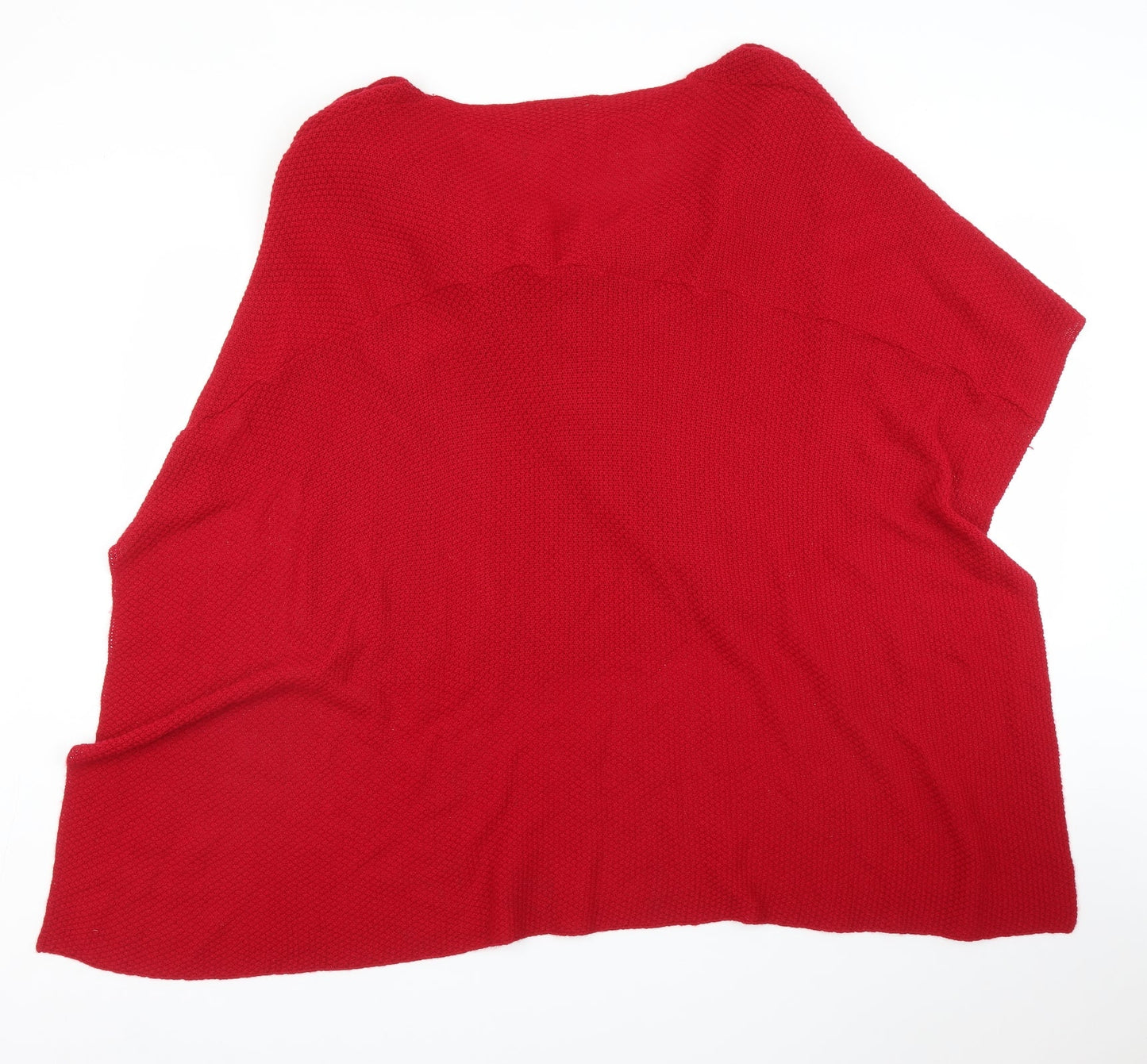 Womens UK Size One Size Linea Red Cape Jumper