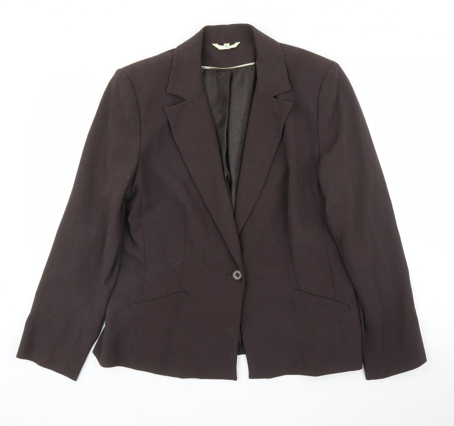 Klass Womens Brown   Jacket Suit Jacket Size 16