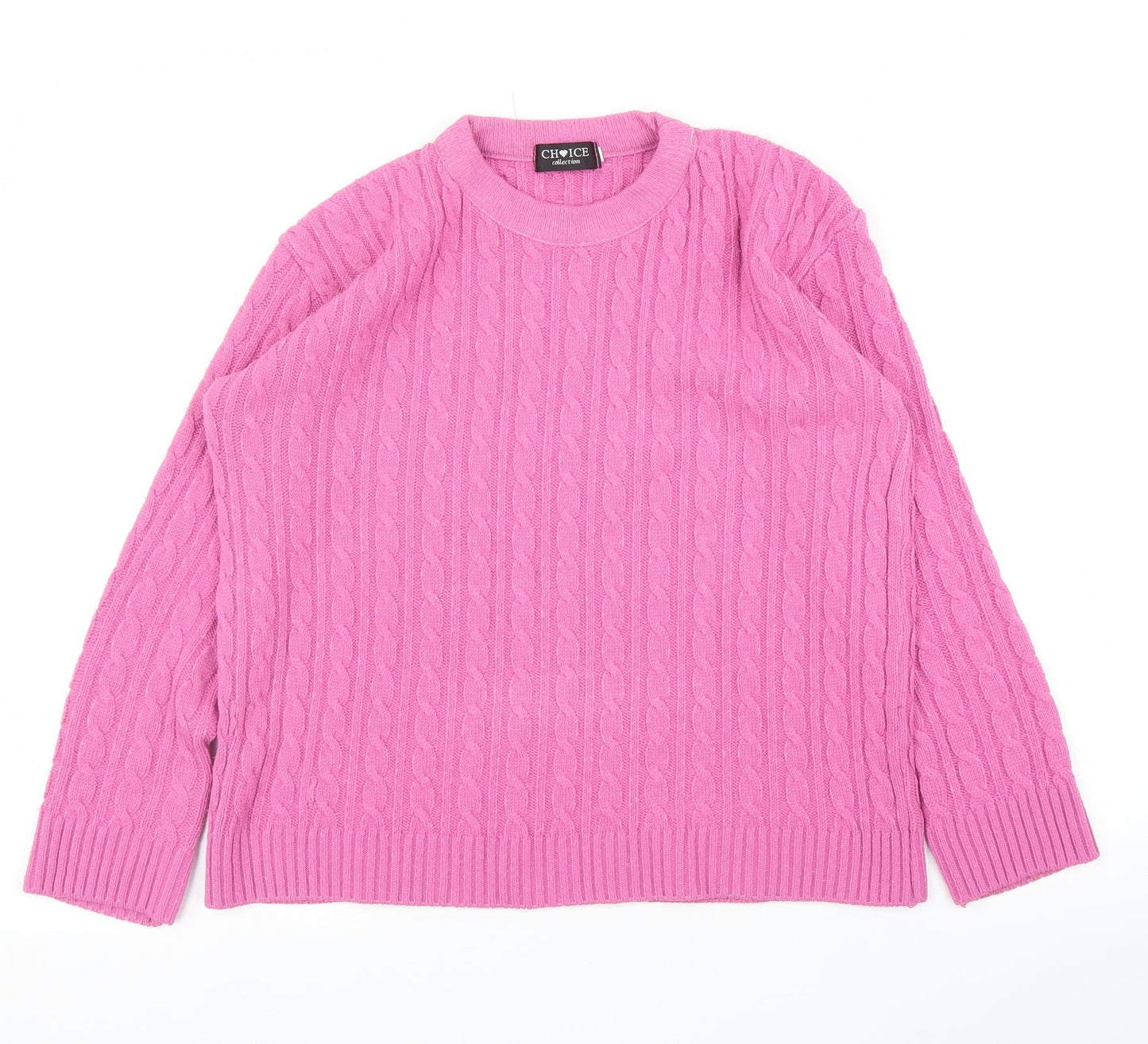 Womens UK Size XS Choice Pink Pullover Jumper