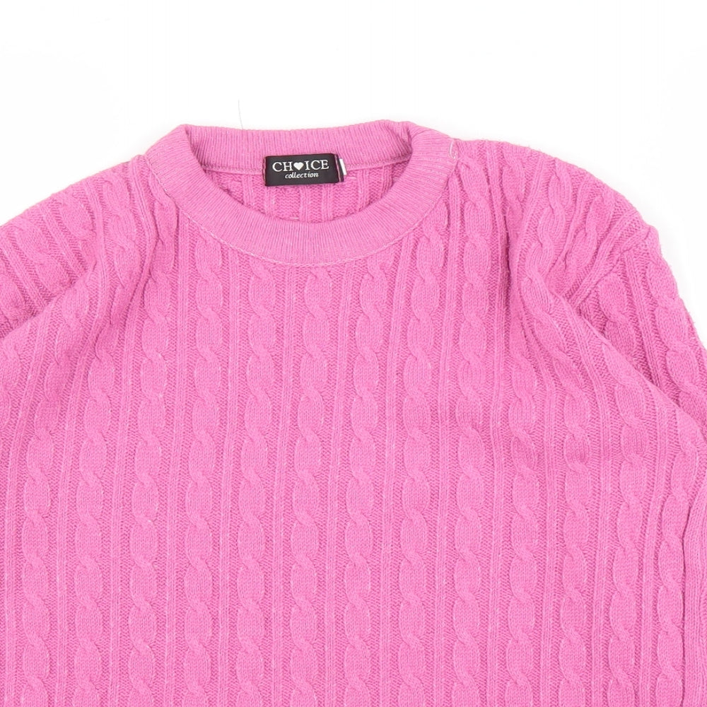 Womens UK Size XS Choice Pink Pullover Jumper
