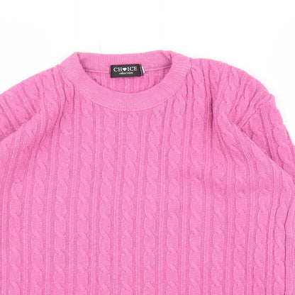Womens UK Size XS Choice Pink Pullover Jumper