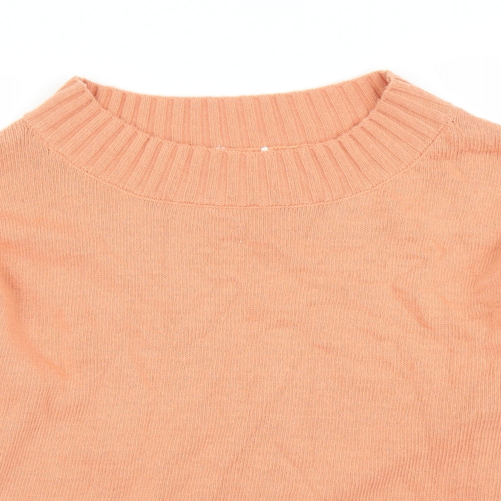 Womens UK Size L Preworn Pink Pullover Jumper