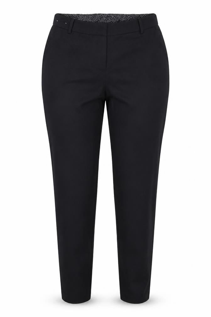 Front view of New Look women’s black dress pants trousers, size UK 8, 28-inch leg