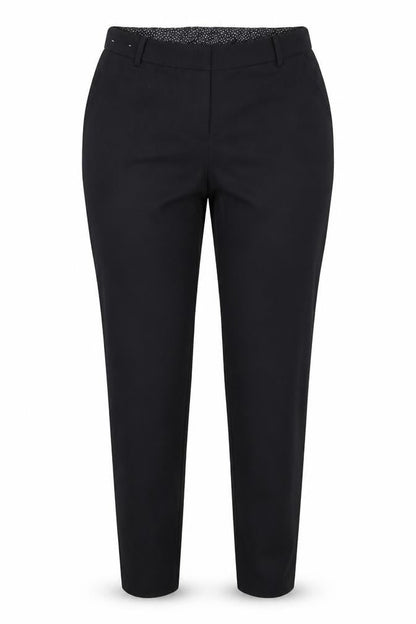 Front view of New Look women’s black dress pants trousers, size UK 8, 28-inch leg