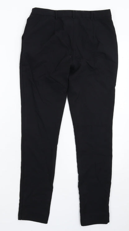 Womens UK Size 8 New Look Slim Fit Dress Pants Black Trousers