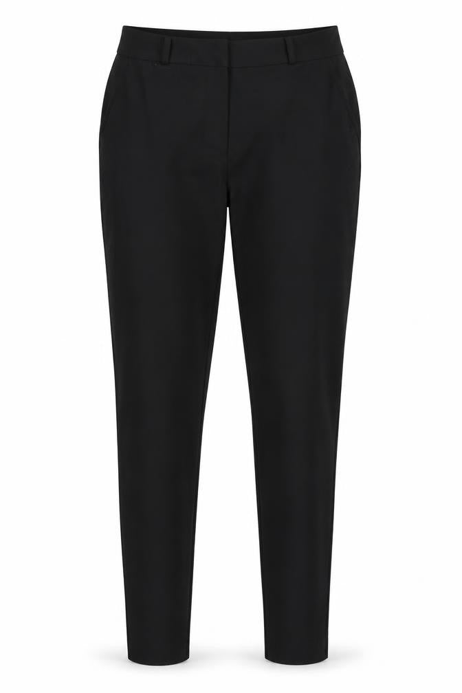 Front view of New Look women’s black dress pants trousers, size UK 10, 28-inch leg