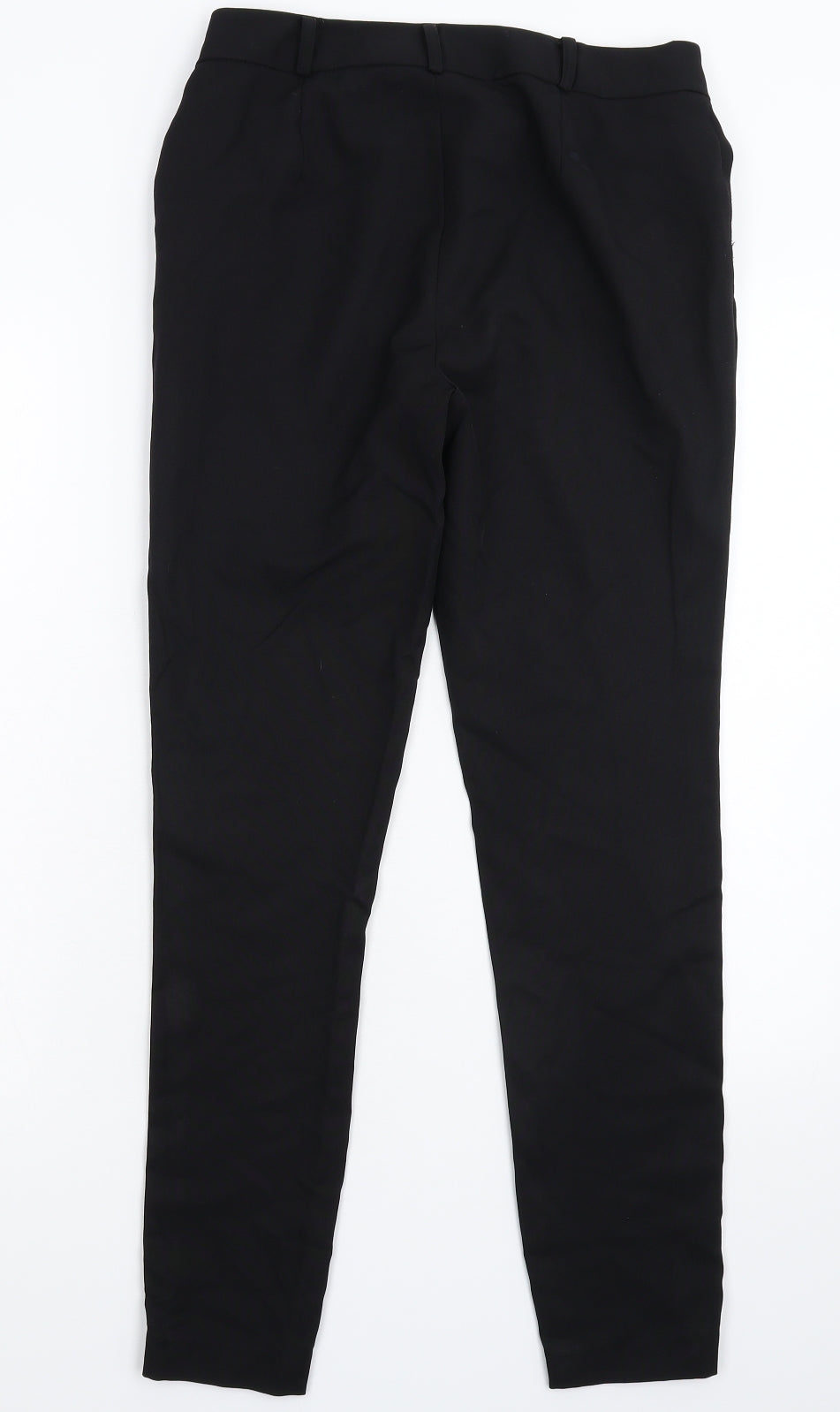 Womens UK Size 10 New Look Slim Fit Dress Pants Black Trousers